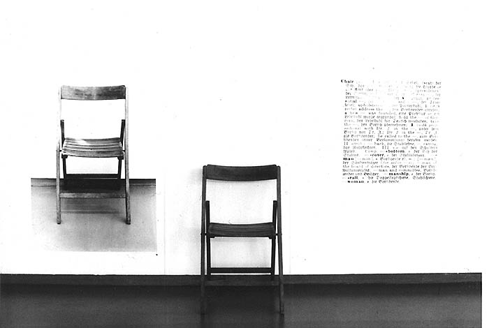 Thomas Dreher Konzeptuelle Kunst Kosuth One And Three Chairs